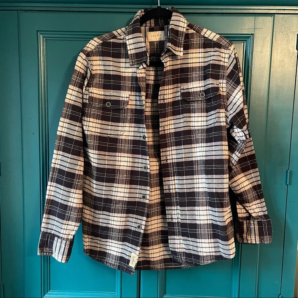 Jachs Plaid Flannel Shirt - Warm Button Down Sz Medium